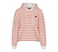 Women's hooded sweatshirt Pieces Chilli Stripes Blanc M