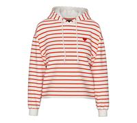 Women's hooded sweatshirt Pieces Chilli Stripes White M