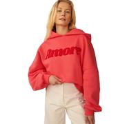 Women's hooded sweatshirt She is Sunday Amore Rouge L