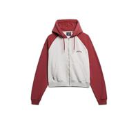 Superdry Essential Logo Oversize Full Zip Sweatshirt Red S Woman