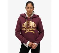 Women's hooded sweatshirt Superdry Mfg Original Metallic Violet XS
