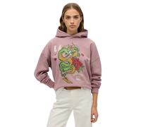 Women's hooded sweatshirt Superdry Neo Trad Tattoo Purple L