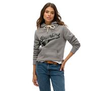 Women's hooded sweatshirt Superdry Super Athletics Gris M