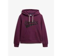 Women's hooded sweatshirt Superdry Super Athletics Violet L