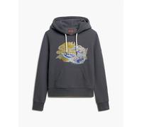 Superdry Tokyo Vl Graphic Hoodie Grey M Woman