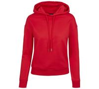 Women's hooded sweatshirt Urban Classic basic côtelés Rouge S
