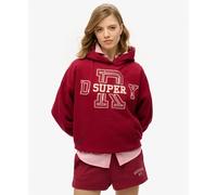 Women's hooded sweatshirt with appliqué design Superdry Athletic Essentials Rouge S