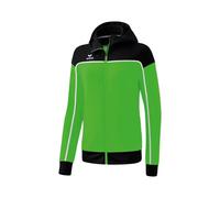 Erima Women's Change Training Jacket with Hood, Green/Black/White, 40