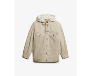 Women's hooded trucker jacket Superdry Beige XL