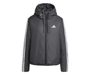 Women's hooded waterproof jacket adidas Essentials Climawarm 3-Stripes Noir S