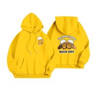 Women's Hoodie Beer Print Front and Back Hoodie Women's Casual Sport Pullover Long Sleeve Pullovers Sweatshirts Oktoberfest Hoodie Oversize Sweatshirts Autumn Winter Warm, #01-yellow, 5XL
