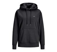 JJXX Women's Jxabbie RLX Ls Every Hood SWT Noos Sweatshirt, Black/Print: White Logo, XL