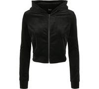 Women's hoodie large sizes Urban Classics velvet zip Noir 3XL