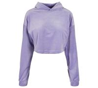 Women's Hoodie Urban Classics cropped velvet oversized Bleu S
