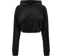 Women's Hoodie Urban Classics cropped velvet oversized Noir M