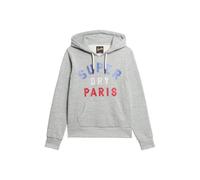 Women's hoodie with glitter logo Superdry Gris XS