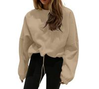 Women's Hoodie, Women's Sports Sweatshirt, Long Sleeve with Drawstring Waist Casual Style Y2K Loose Fit Short Pullover Solid Colour Chic and Elegant Sportswear