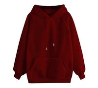 Womens Hoodies Long Sleeve Oversized Pullover Solid Basic Hooded Sweatshirt Jumpers Soft Comfy Casual Hoody Sweatshirt Loose Lightweight Cute Hoodie Tops Trendy Outfits