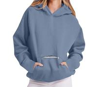 Women's Hoodies Long Sleeve Solid Zip Up Wearable In All Seasons Hoodies with Pocket Loose Oversized Hoodie Women's Long Sleeved Hooded Loose Casual Ladies Lightweight Hoodie UK Size S-XXL