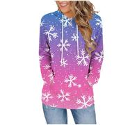Womens Hoodies Long Sleeve Top Hoodies Casual Comply Pullover Sweatshirts with Pockets Christmas Hoodie Women Ugly Christmas Sweatshirt Oversized Funny Xmas Casual Long Sleeve Xmas Jumper XXL