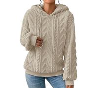 Womens Hoodies Size 12 Black Hoodie Kids Jumpers Nursery Teacher Gifts Club Women's Solid Plush Spliced Women's New Solid Hooded Thickened Jacquard Long Sleeve Sweater Coat Top Sale Clearance