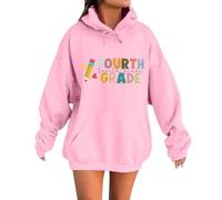 Women's Hoodies Sweatshirts Hooded Jacket Aesthetic Preppy Hoodies for Teen Girls Cute Graphic Sweatshirts Inspirational Letter Slogan Loose Fit Pullover Tops (S) Pink