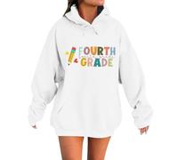 Women's Hoodies Sweatshirts Hooded Jacket Aesthetic Preppy Hoodies for Teen Girls Cute Graphic Sweatshirts Inspirational Letter Slogan Loose Fit Pullover Tops (White, S)