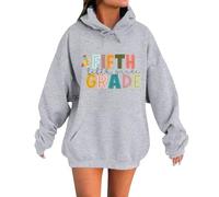 Women's Hoodies Sweatshirts Hooded Jacket Girl's Hoodie Inspirational Sweatshirt for Teen Girls Cute Cartoon Graphic Hoodies (Light Gray, XXL)