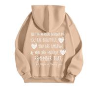 Women's Hoodies Sweatshirts Sweatjacket Women's Dear Person Behind Me Remember That Mental Health Hoodie (Khaki, L)