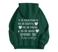 Women's Hoodies Sweatshirts Sweatjacket Women's Dear Person Behind Me Remember That Mental Health Hoodie (Green, M)