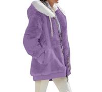 Womens Hoodies Zip Up Fleece Sweater Women Womens Jackets Casual Flannel Jacket Women Fuzzy Sweater For Women Fuzzy Jackets For Women Ropa De Invierno Para Mujer Light Jackets(Light Purple,L)