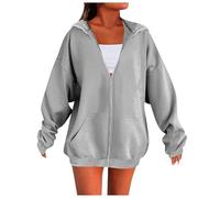 Womens Hoodies Zip up Long Sleeve Hoodies for Women Uk Ladies Zip up Hoodie Full Zip Sweatshirts Top Autumn Winter Tops Sweatshirt Jackets Coat Women's Fashion My
