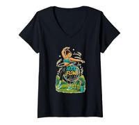 Women's Hoop Flow Calm Dance Arts Movement V-Neck T-Shirt