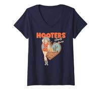 Womens Hooters Western Cowgirl Pinup Girl Howdy Handsome Funny V-Neck T-Shirt