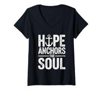 Women's Hope Anchors The Soul V-Neck T-Shirt