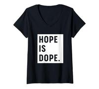Women's Hope is Dope Believe Faith Religion Outfits V-Neck T-Shirt