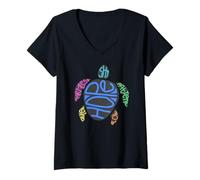 Womens Hope Turtle Calm Mindset Patience Introvert Mood V-Neck T-Shirt