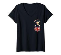 Womens Horatio Nelson in My Pocket V-Neck T-Shirt