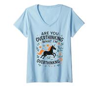 Womens Horse are You Overthinking What I'm Overthinking V-Neck T-Shirt