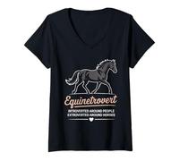 Womens Horse Lover and Horse Riding Horseback Rider for Girls V-Neck T-Shirt