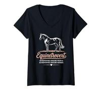 Womens Horse Lover and Horse Riding Horseback Rider for Girls V-Neck T-Shirt