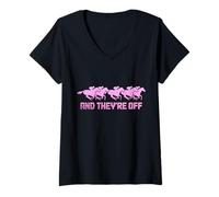 Womens Horse Racing Derby Jockey Horse Rider Racer V-Neck T-Shirt