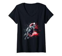 Womens Horse Racing Derby Racer Jockey Horse Rider V-Neck T-Shirt