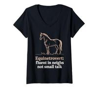 Womens Horse Riding Horse Lover and Horseback Rider Equestrian V-Neck T-Shirt