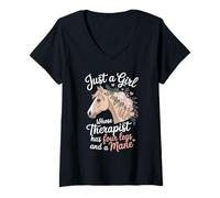 Womens Horseback Riding for Equestrian Horse Rider Horse Lover V-Neck T-Shirt