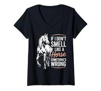 Womens Horseback Riding Horse Rider Equestrian Horse Lover Women V-Neck T-Shirt