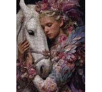 Women'S Horses Classic Jigsaw Puzzle 2000 Piece for Adults BLQSBGA1-374
