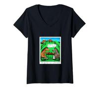 Womens Horseshoe Hors'n Around Funny Farm Animal Horse Gift V-Neck T-Shirt