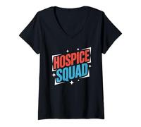 Women's Hospice Squad, Hospice Nurse Crew Hospice Nursing Palliative V-Neck T-Shirt
