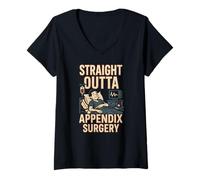 Womens Hospital Patient Straight Outta Appendix Surgery Fun Mens V-Neck T-Shirt